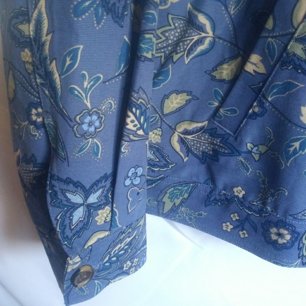 Appleseed's Button Down Jacket Top Floral Size L - image 4